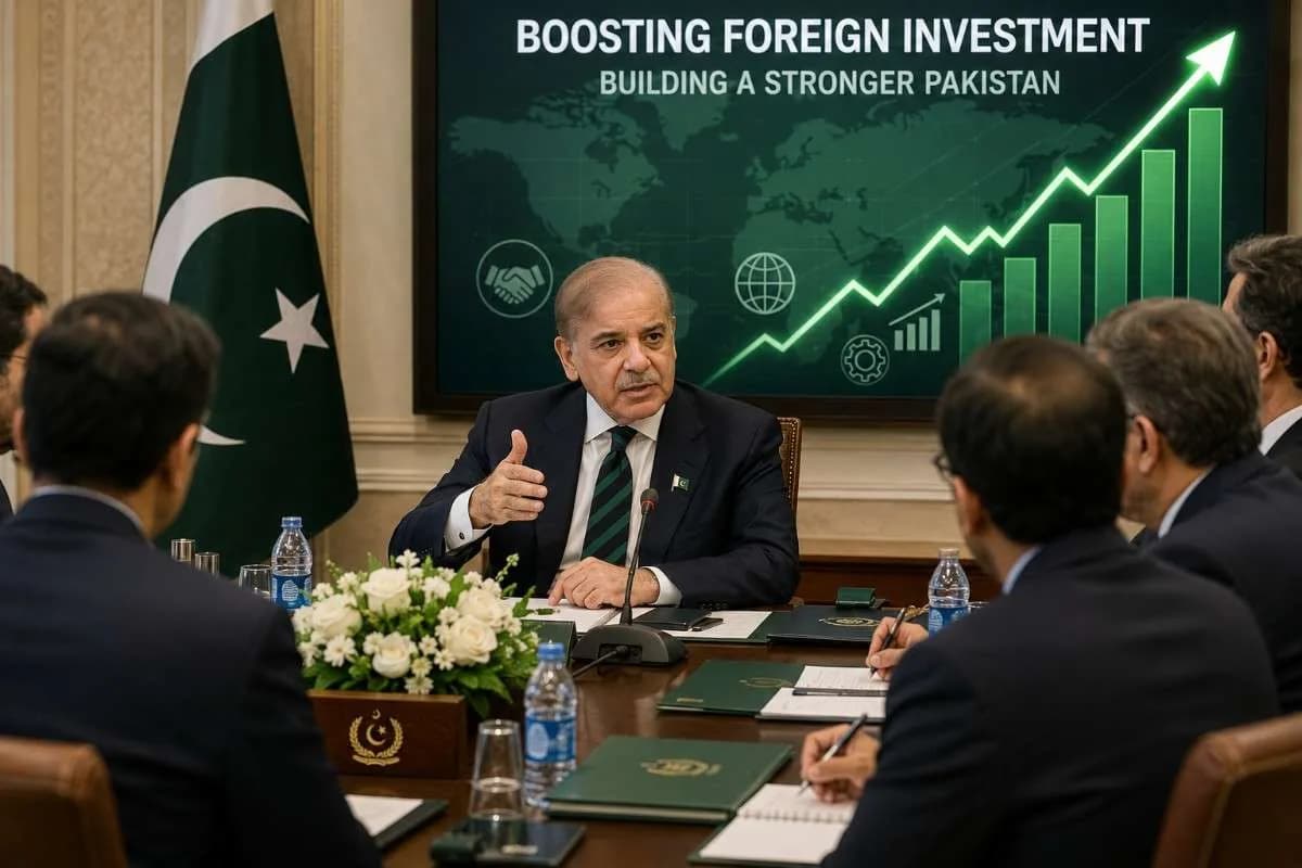 PM Shehbaz says Pakistan prioritizing measures to boost foreign investment.