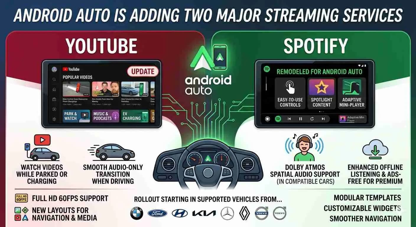 Android Auto Is Adding Two Major Streaming Services