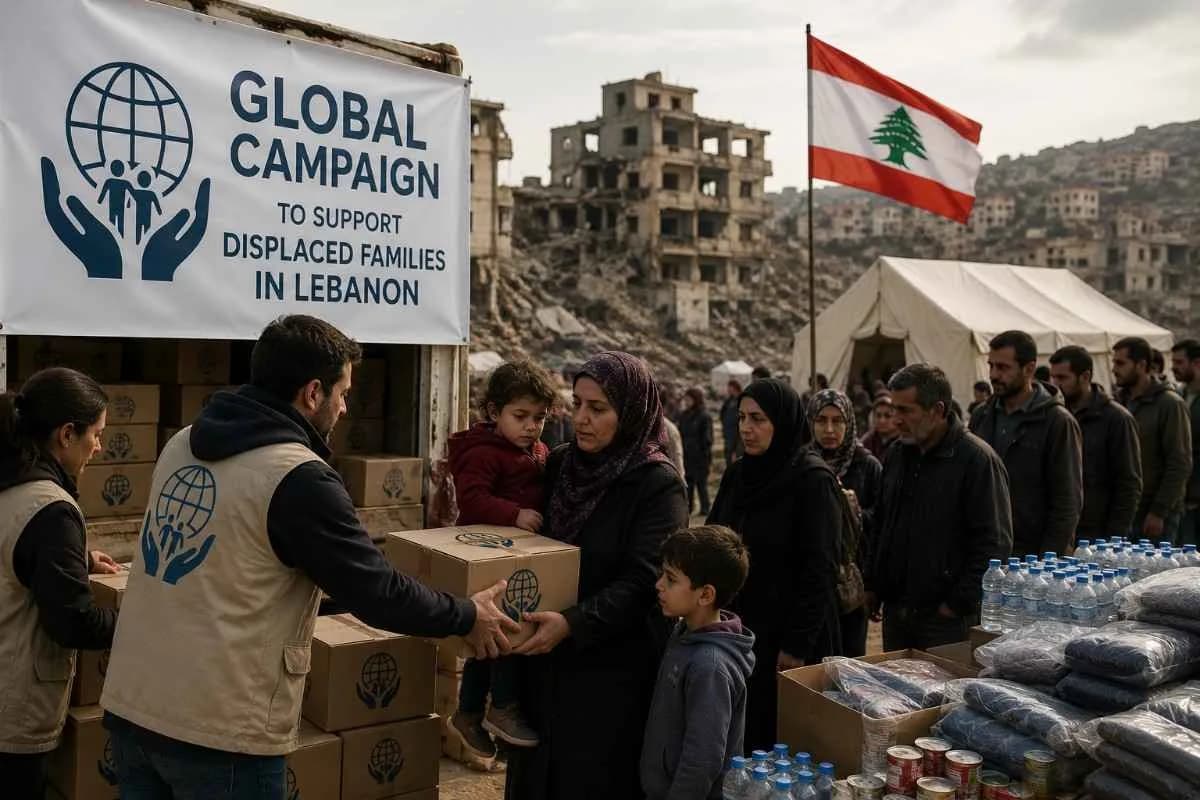 Global campaign launched to support displaced families in Lebanon.