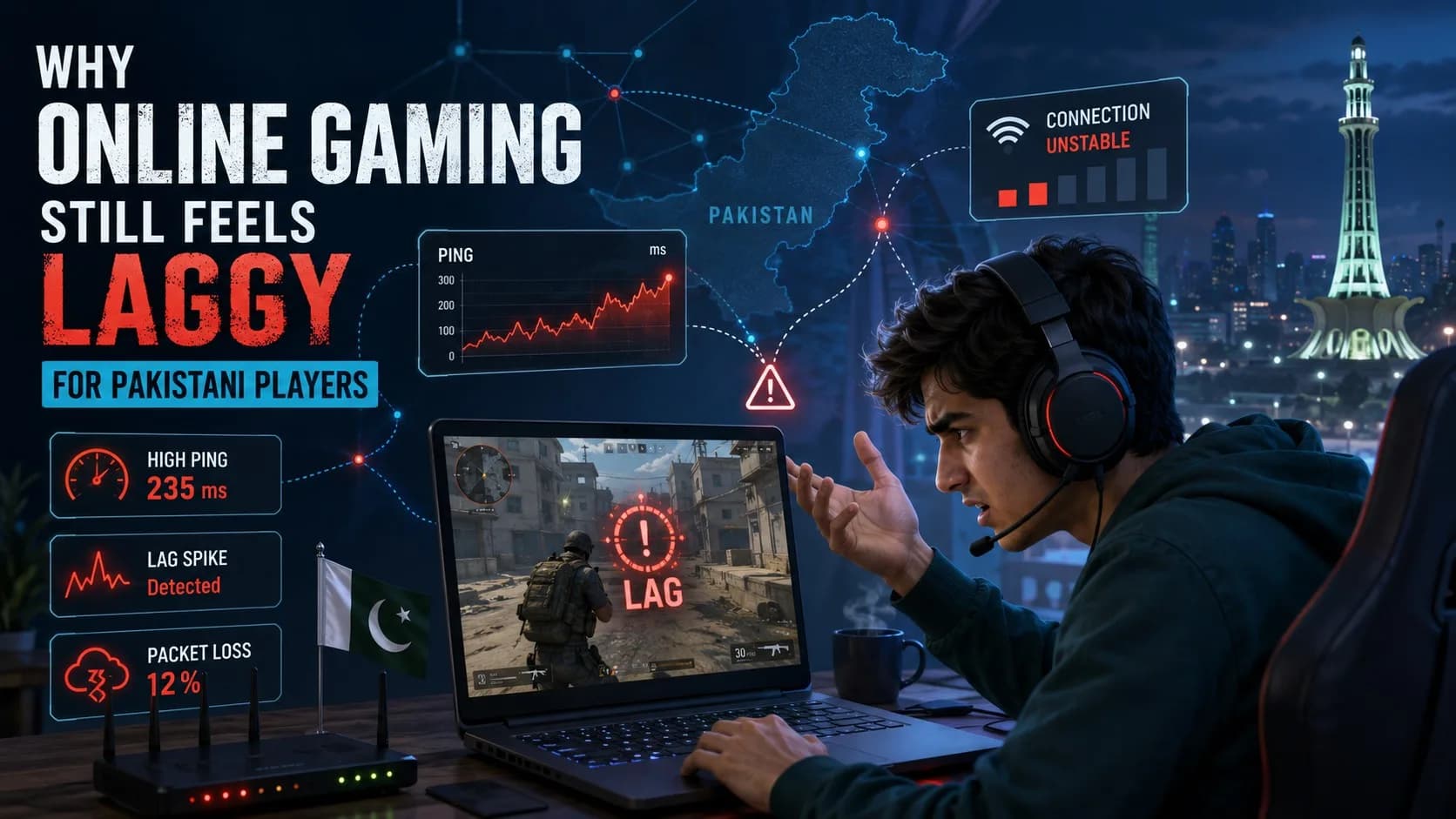 Why Online Gaming Still Feels Laggy for Pakistani Players