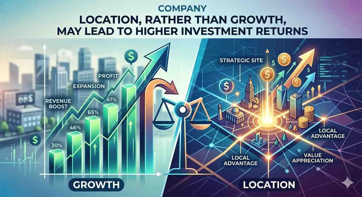 Company location, rather than growth, may lead to higher investment returns