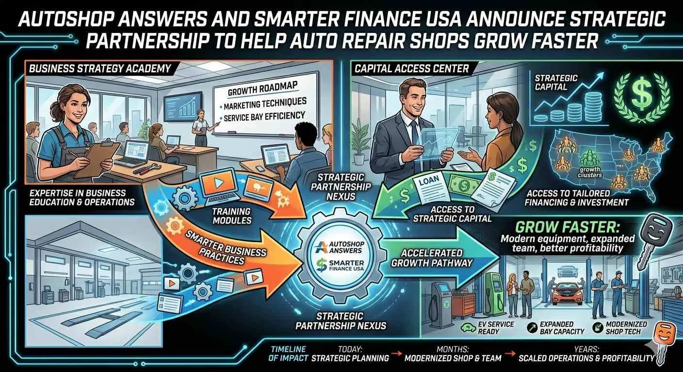 AutoShop Answers and Smarter Finance USA Announce Strategic Partnership to Help Auto Repair Shops Grow Faster