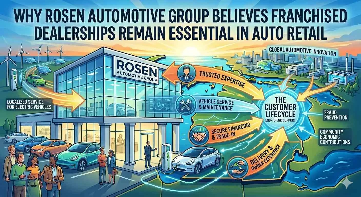 Why Rosen Automotive Group believes franchised dealerships remain essential in auto retail
