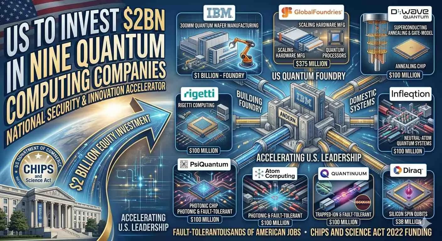 US to invest $2bn in nine quantum computing companies