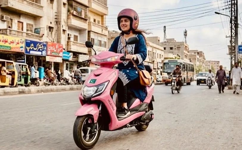 Pakistan Women Riding E-Scooter Breaking Barriers Story