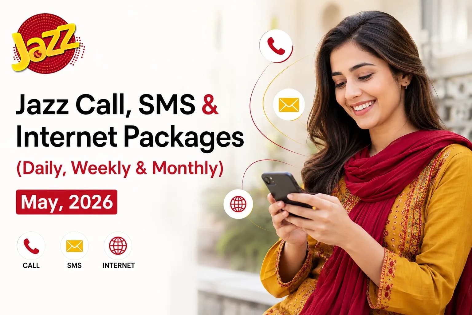 Jazz Call, SMS & Internet Packages (Daily, Weekly & Monthly) (May, 2026)