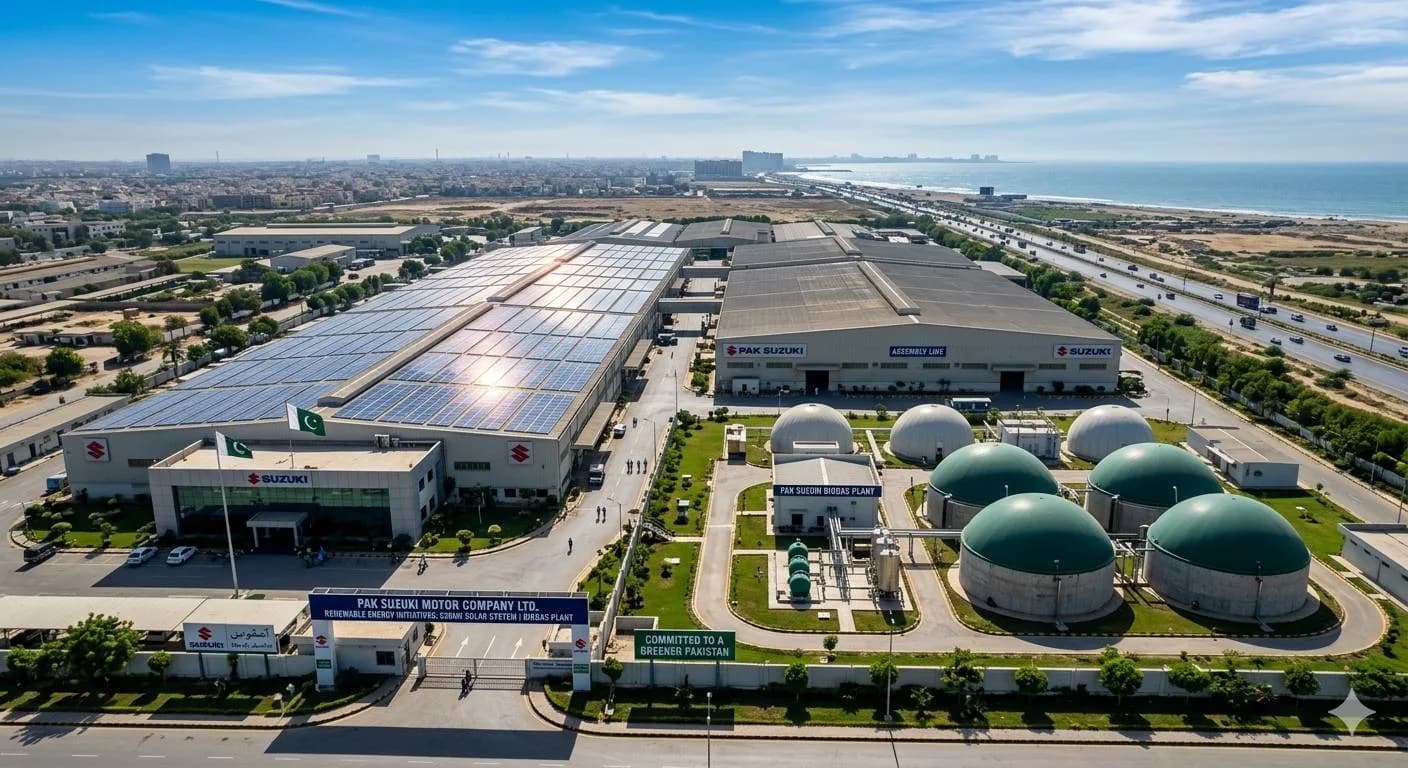 Pak Suzuki launches biogas plant and 920kW solar system in Karachi