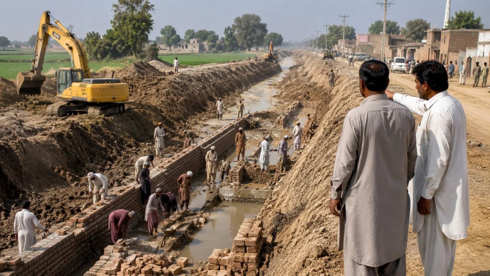 Construction Of Nallah Sehnsra Goraya District Council Gujranwal