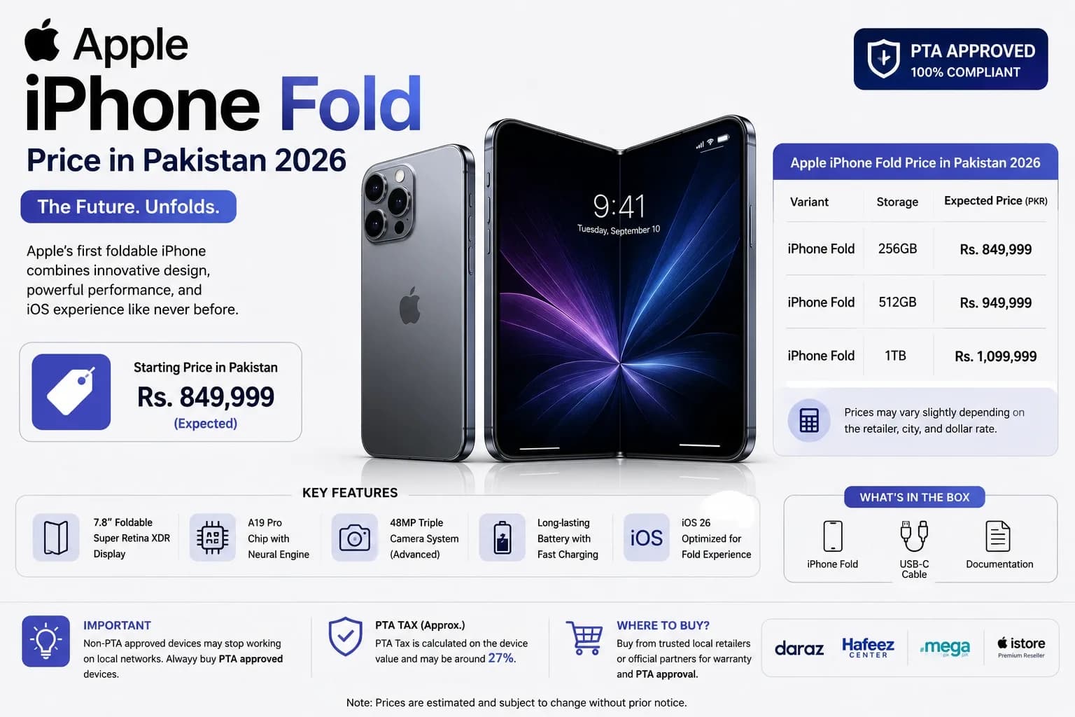 Apple iPhone Fold Price in Pakistan 2026