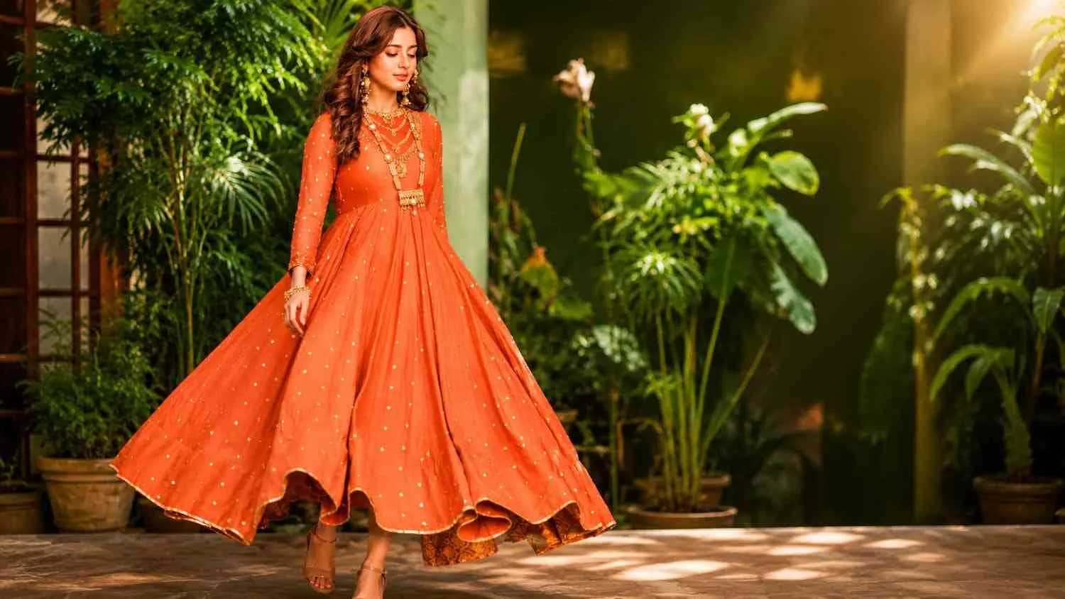 Jannat Mirza stuns fans in elegant traditional Anarkali photoshoot