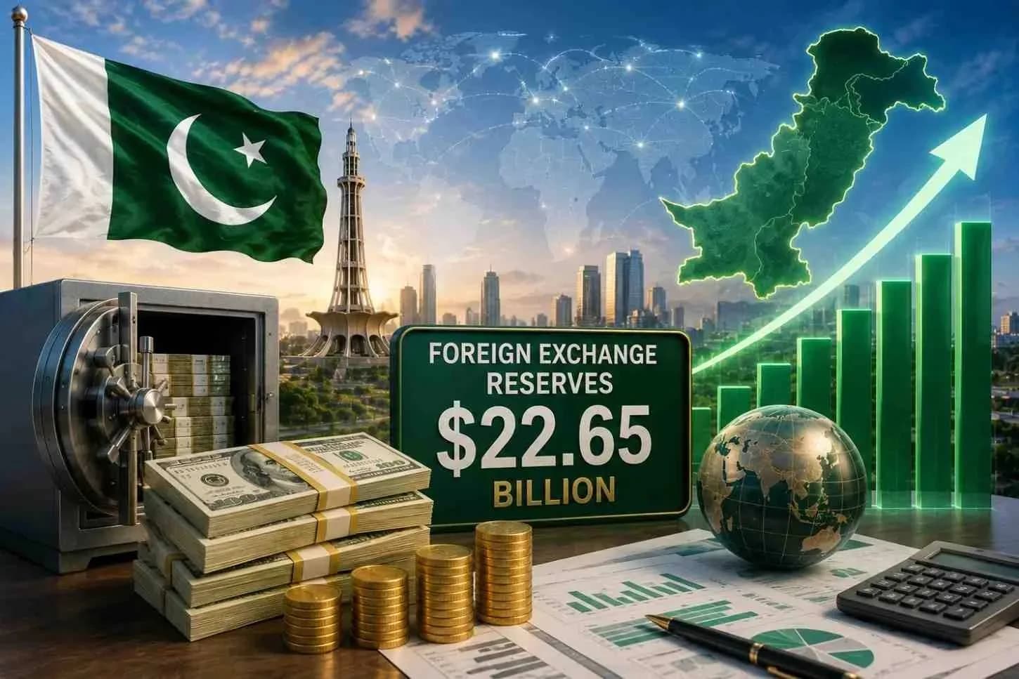 Pakistan Reserves Reach $22.65B Amid Investment Push