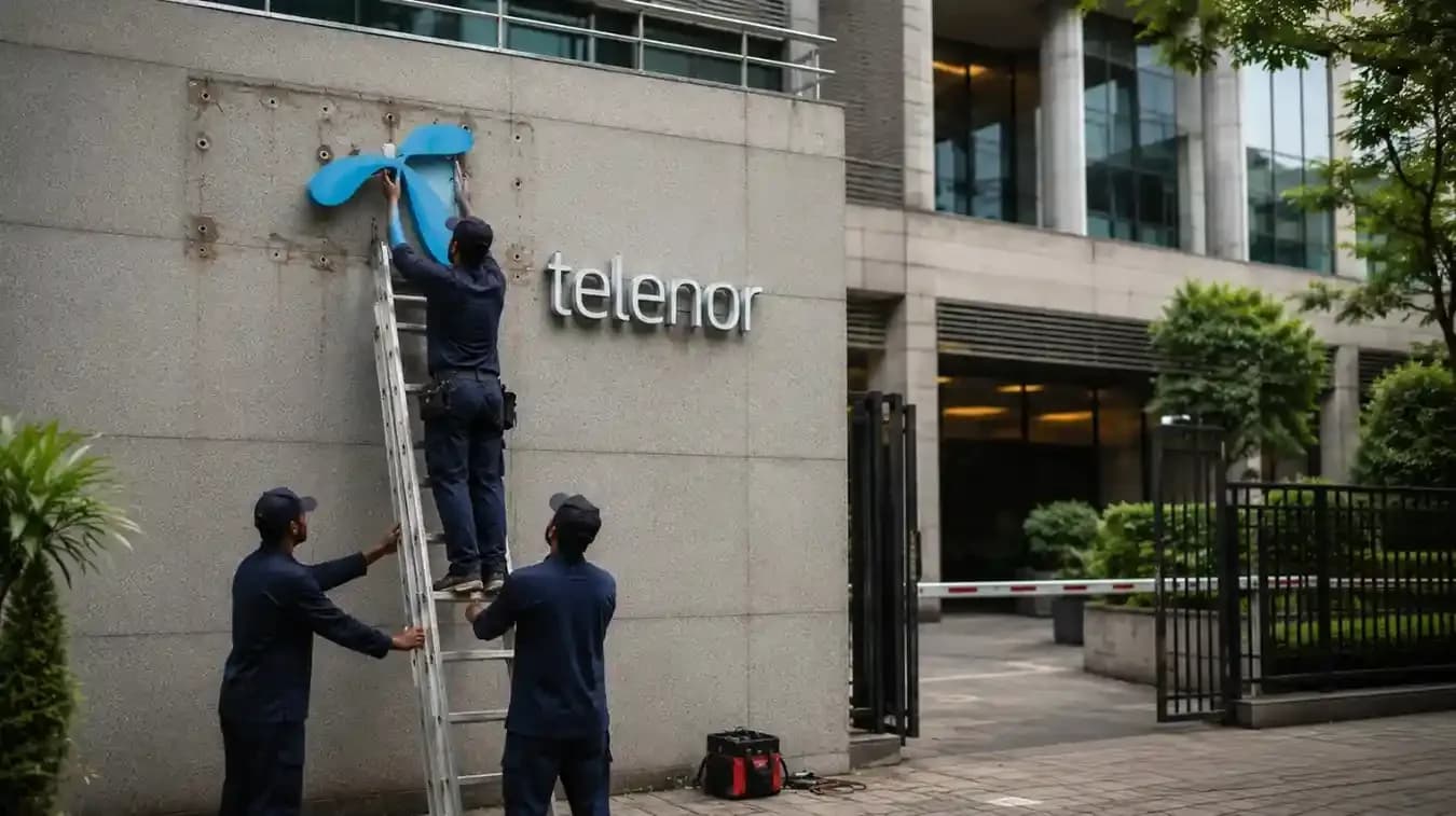 Telenor Pakistan Sign Removed From Islamabad Headquarters After PTCL Merger