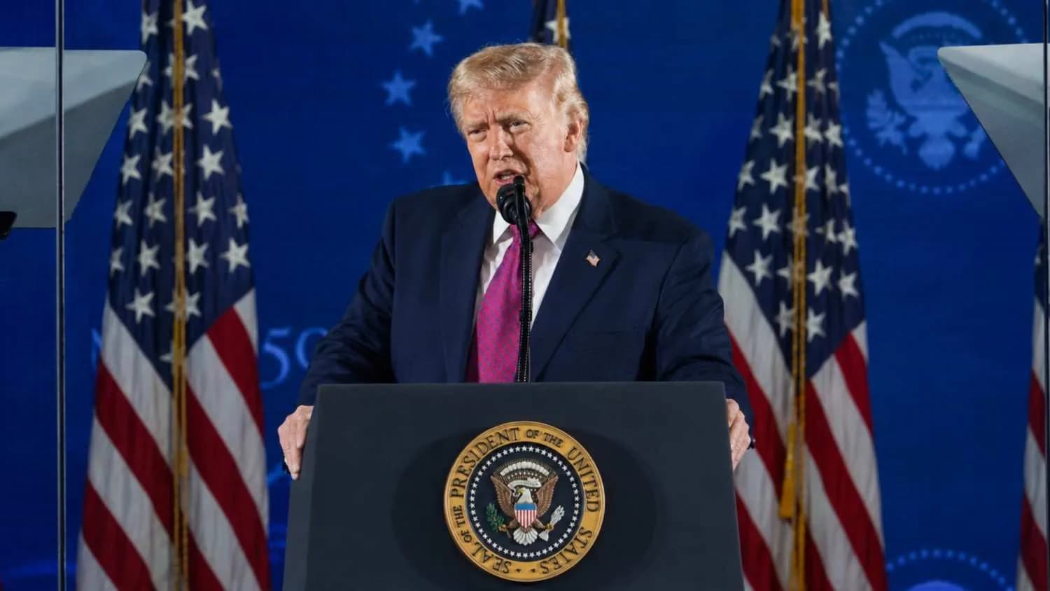 Trump Claims US Destroyed Iran's Military Power in Anniversary Speech