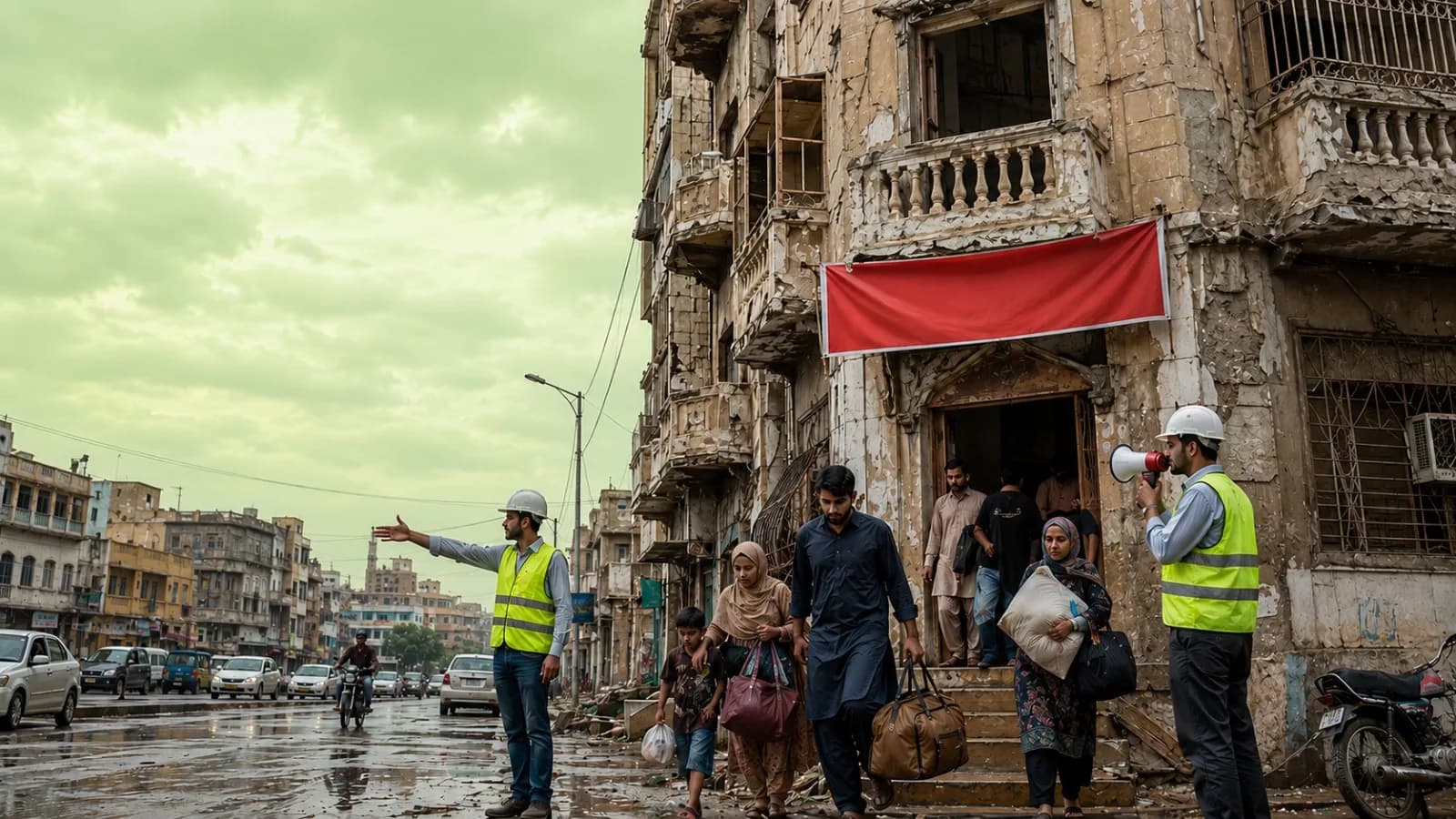 SBCA Starts Evacuation Drive From Dangerous Karachi Buildings