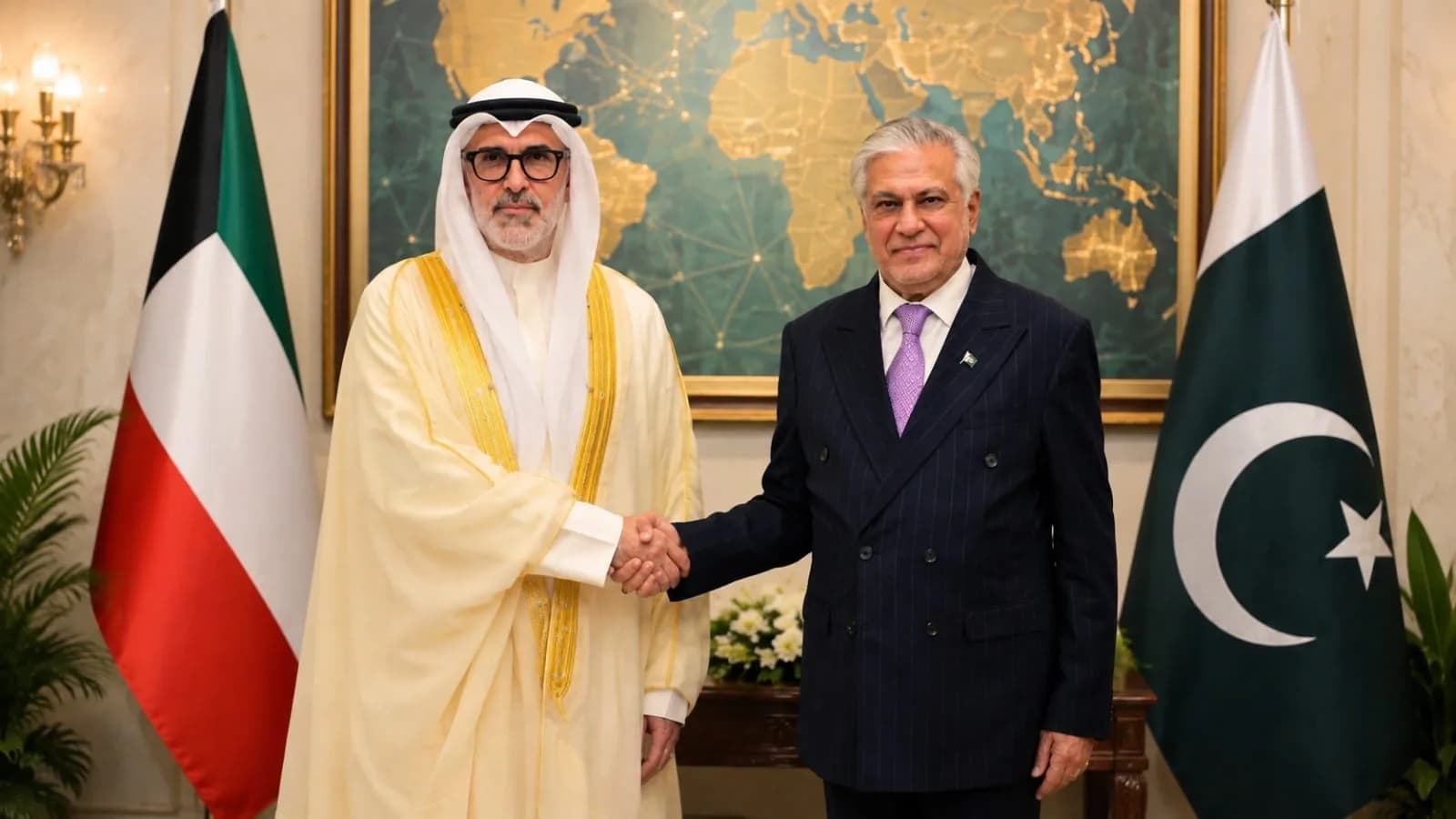 Kuwait Congratulates Ishaq Dar on Makkah Defence Pact
