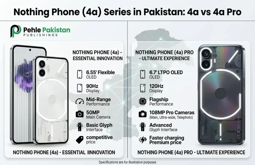 Nothing Phone (4a) and Nothing Phone (4a) Pro comparison in Pakistan